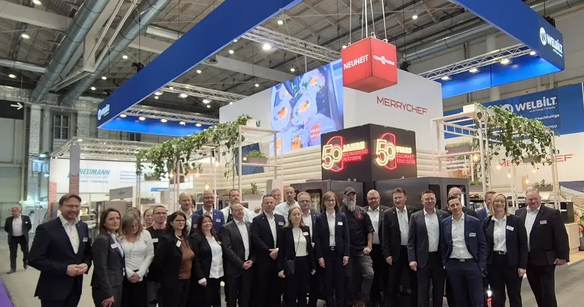 Welbilt-Stand mit FITKITCHEN-Schild auf der Internorga 2026, Halle B7 Stand 212, Hamburg
